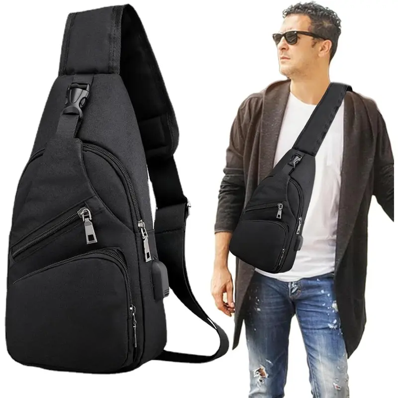 🔥Limited-Time 50% OFF Today|Men's Waterproof Oxford Sling Chest Bag for Travel & Daily Use