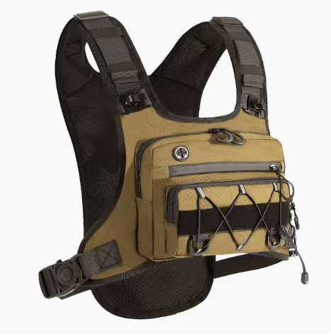 🔥Men’s 2L Tactical Hydration Running Vest – Lightweight Adjustable Chest Pack💧