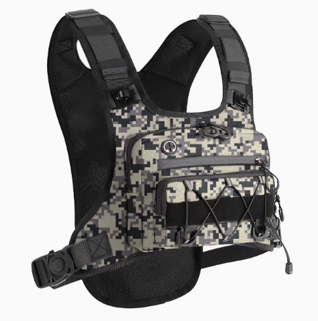 🔥Men’s 2L Tactical Hydration Running Vest – Lightweight Adjustable Chest Pack💧