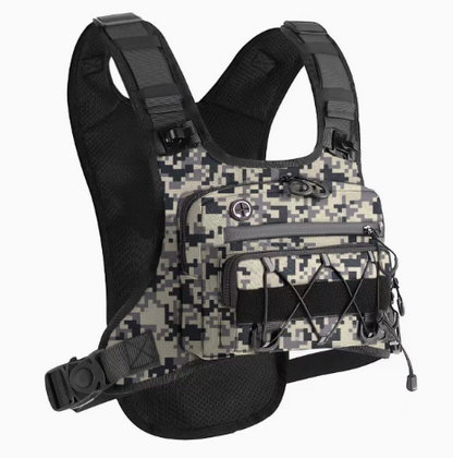 🔥Men’s 2L Tactical Hydration Running Vest – Lightweight Adjustable Chest Pack💧