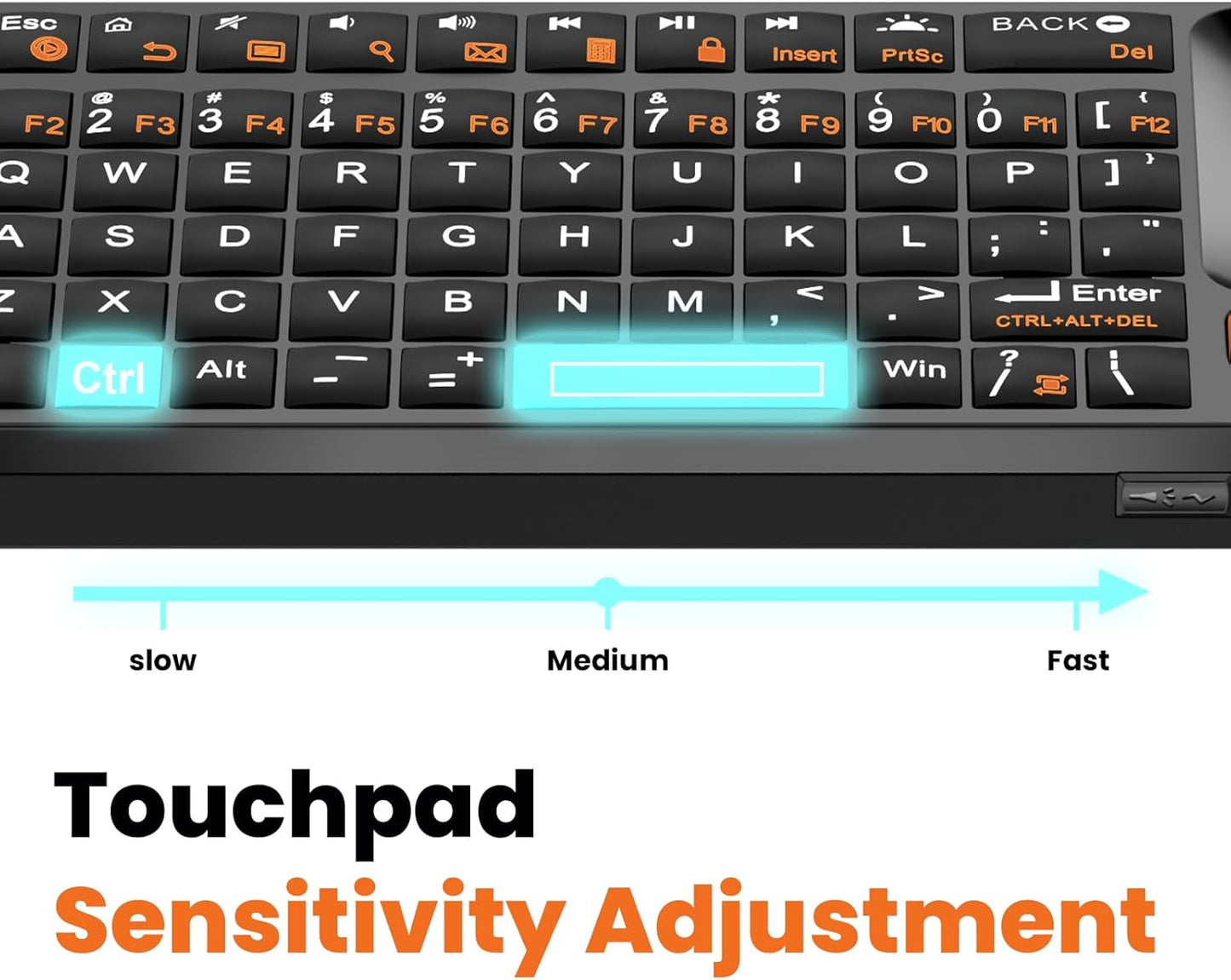 Mini Wireless Keyboard with Touchpad – Bluetooth & 2.4GHz