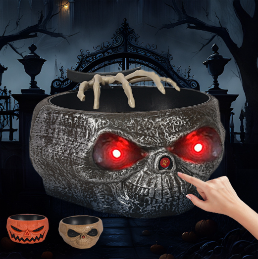 🎃 Funny Jump‑Scare Pumpkin Candy Bowl For Trick-or-Treat Pranking 👻