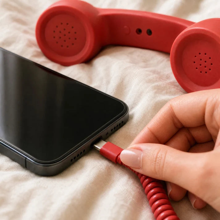 ☎️Retro Phone Handset — Wired USB-C / 3.5mm for Smartphone