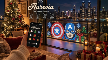 🎄💯Smart Animated Curtain Lights – App-Controlled RGB Balcony & Window Display