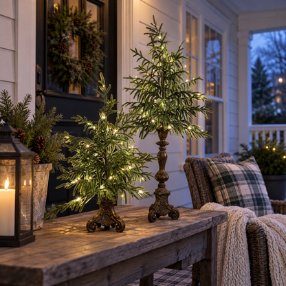 🎄❤️Vintage Lighted Norfolk Pine Trees