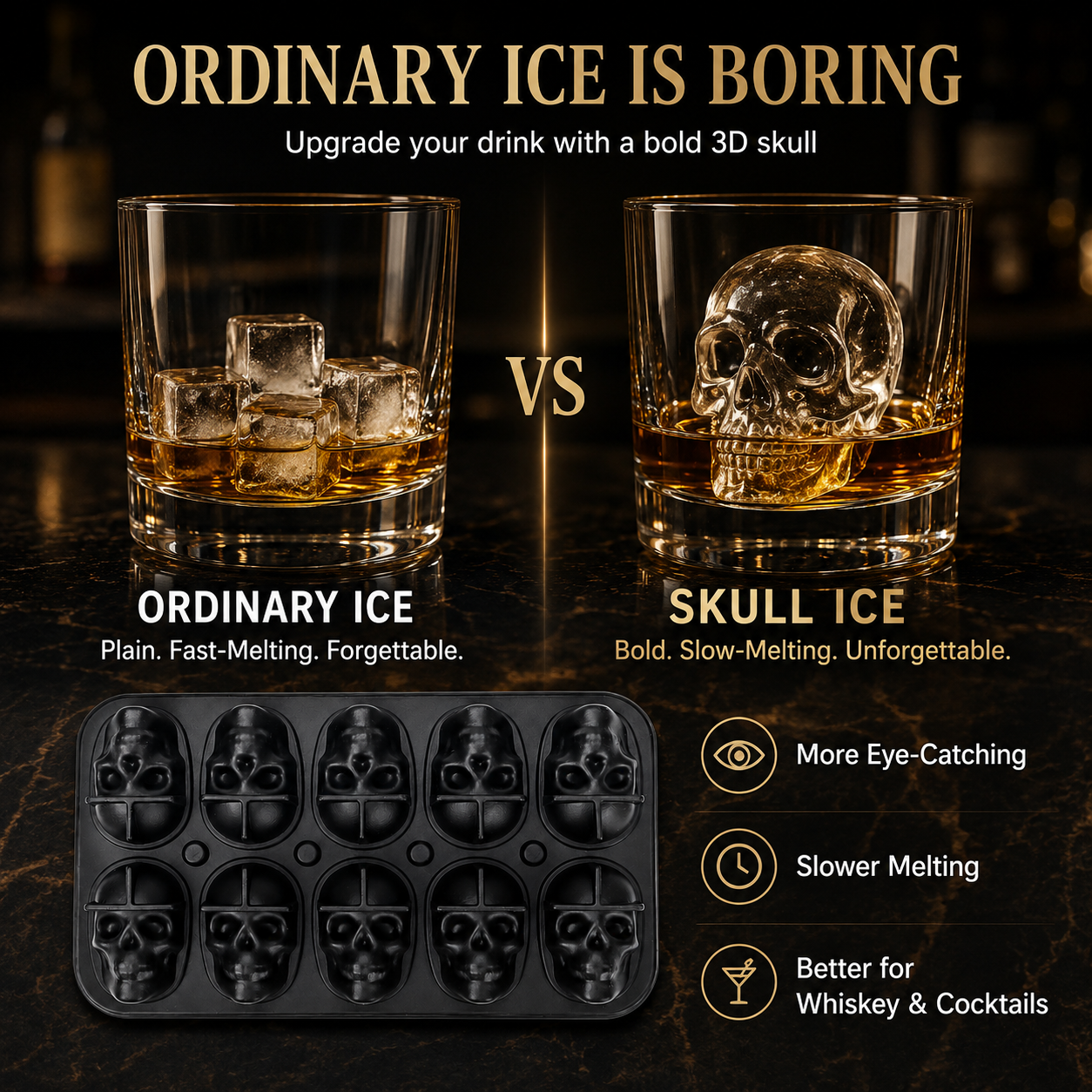 💀Skull Ice Cube Tray🧊-Make Every Drink a Statement✨
