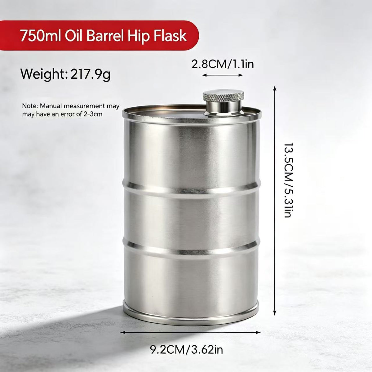 🛢️ Oil Drum Barrel Cup — Stainless Steel Industrial-Style Drinkware