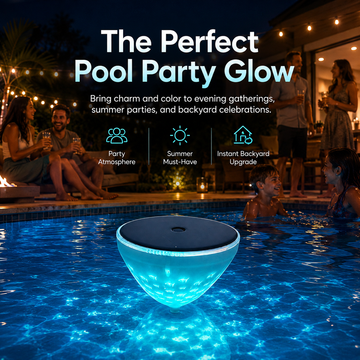☀️Solar Floating Pool Light with Fish Projection