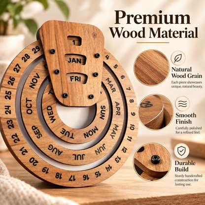 📅Perpetual calendar, wooden perpetual calendar