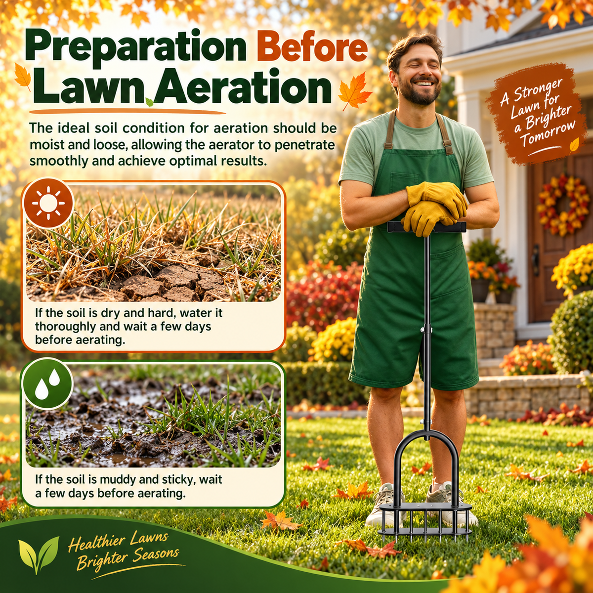 🌱 Manual Lawn Coring Aerator ✅ Carbon Steel Build & Spring Ejection | Healthier Grass Made Easy 🍃