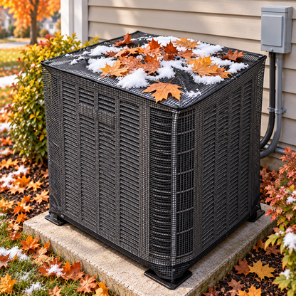🍂Breathable Full-Mesh Outdoor AC Cover – Leaf & Debris Guard with Secure Fit