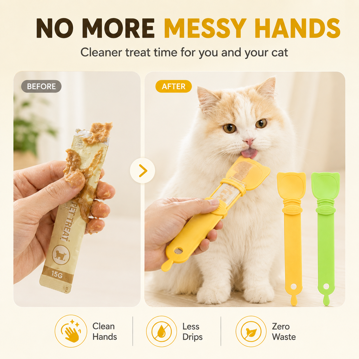 🐱2 Counts Cat Strip Feeders🧼