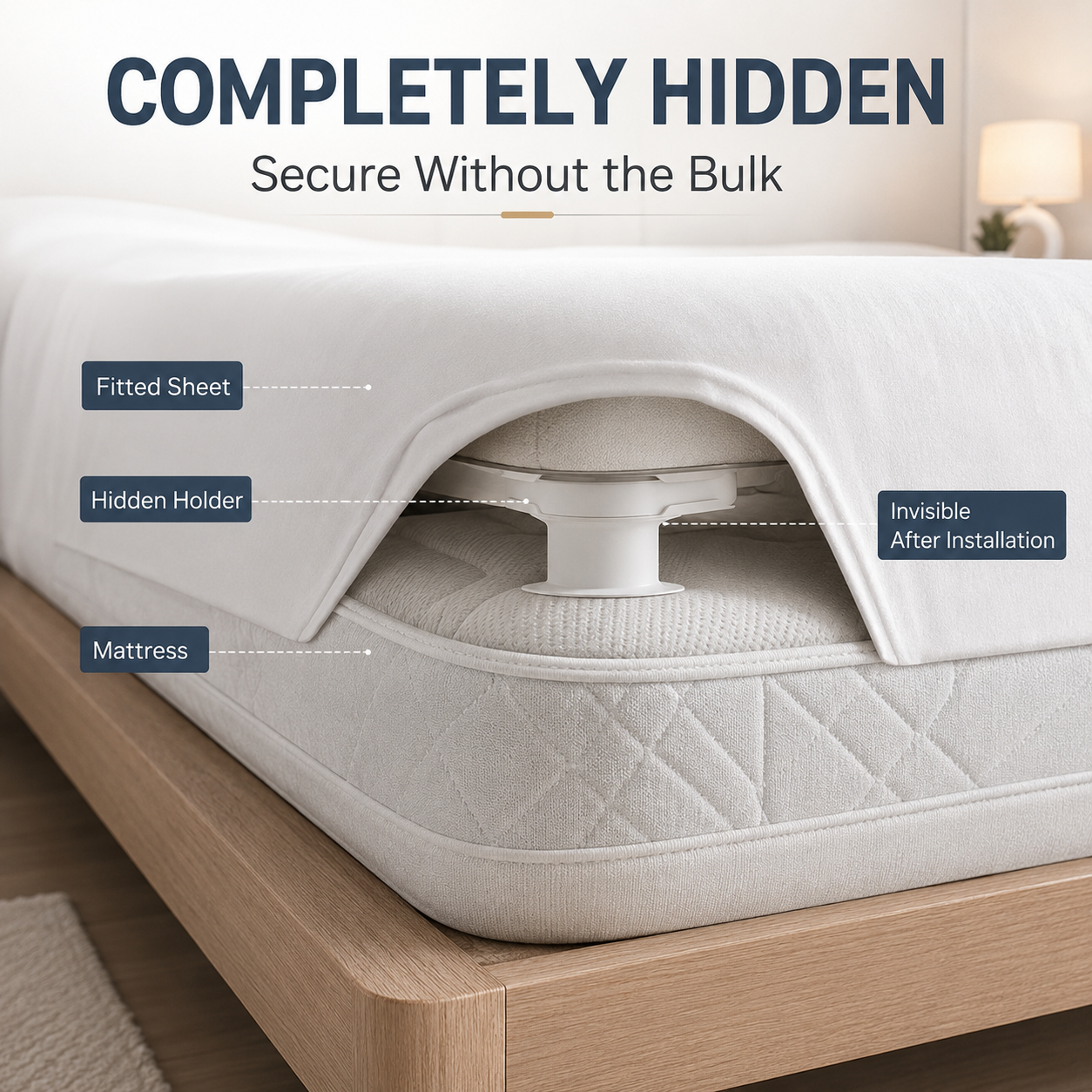 🛏️ 4PCS Invisible Bed Sheet Holders – Keep Sheets Tight & Wrinkle-Free