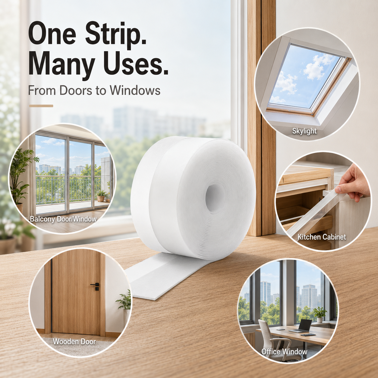 🚪  Weatherproof Door & Window Seal Strip – Stop Drafts, Dust & Water Gaps