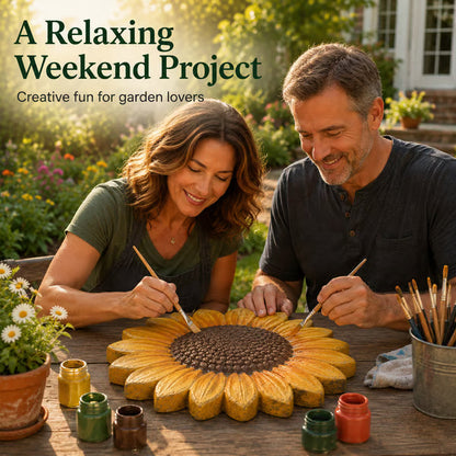 🌻 Reusable Sunflower Stepping Stone Mold!!!