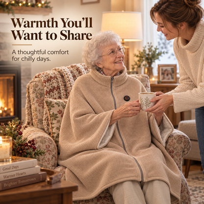 🛋️ The Blanket You Don’t Have to Keep Fixing – Heated Wearable Wrap