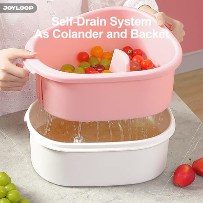 🔥49%OFF TODAY🔥Manual Fruit & Vegetable Washer Spinner with Brush