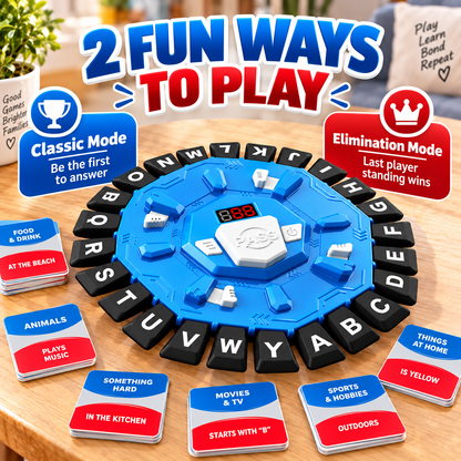 ⚡ Word Game,Family Board Games with 2 Modes,220 Topics,Fast-Paced Letter Game