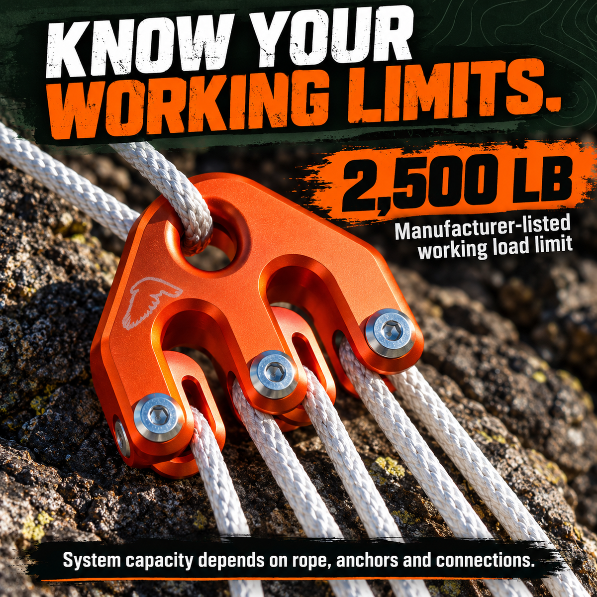 🏕️🪢 Compact Aluminum Block & Tackle Hoist – Portable Outdoor Gear Lifting Pulley Set 🔩