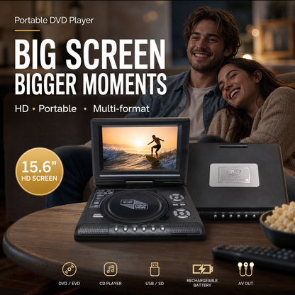📀Free Shipping🎁Portable 7.8" HD DVD Player – Rechargeable Offline Entertainment