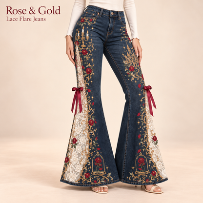 💖Fairytale-Inspired Statement Flare Jeans