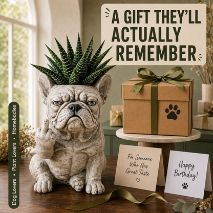 🐶Grumpy Dog Planter