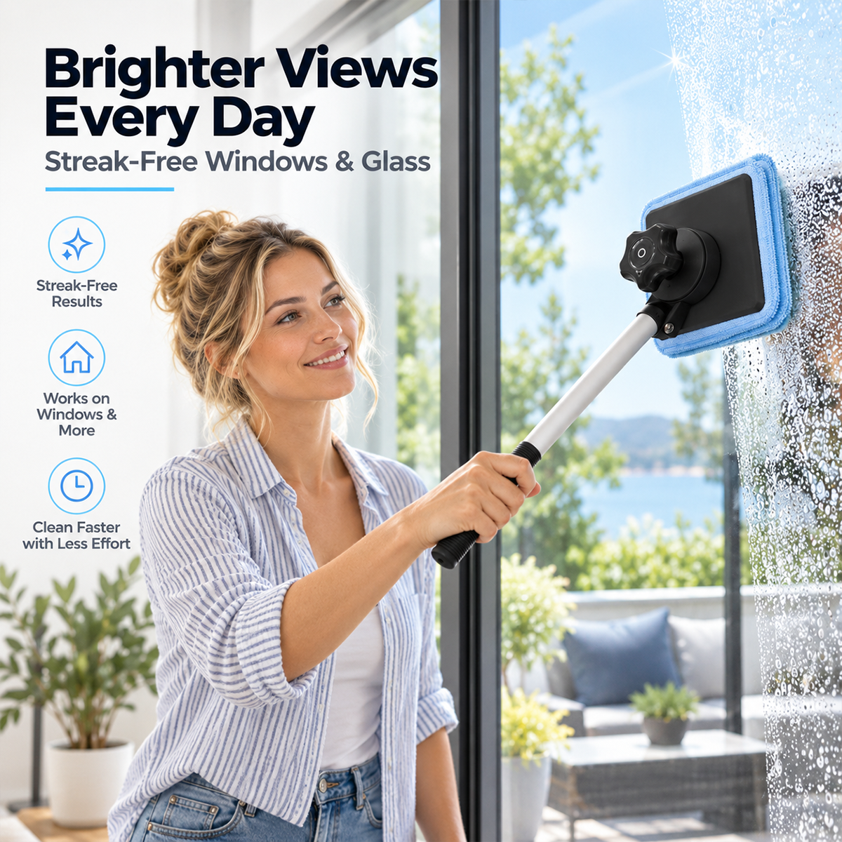 ✨Dual Magnetic Car Windshield Cleaner | Streak-Free Auto Glass Cleaning Kit