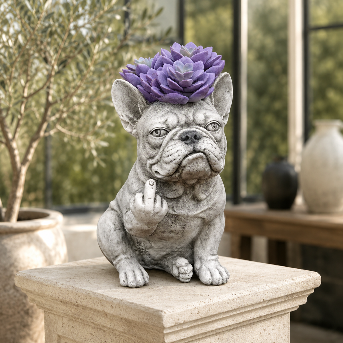 🐶Grumpy Dog Planter