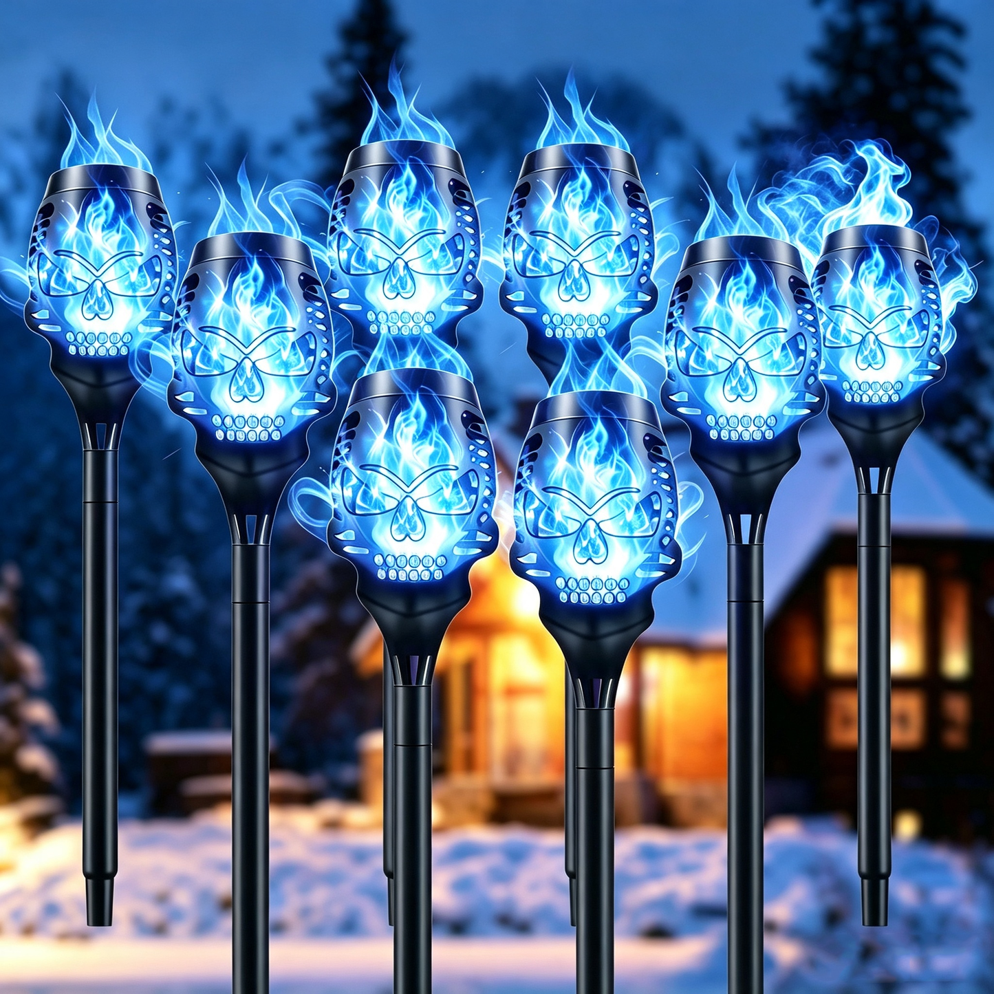 🔥Halloween Solar Skull Flame Lights💀