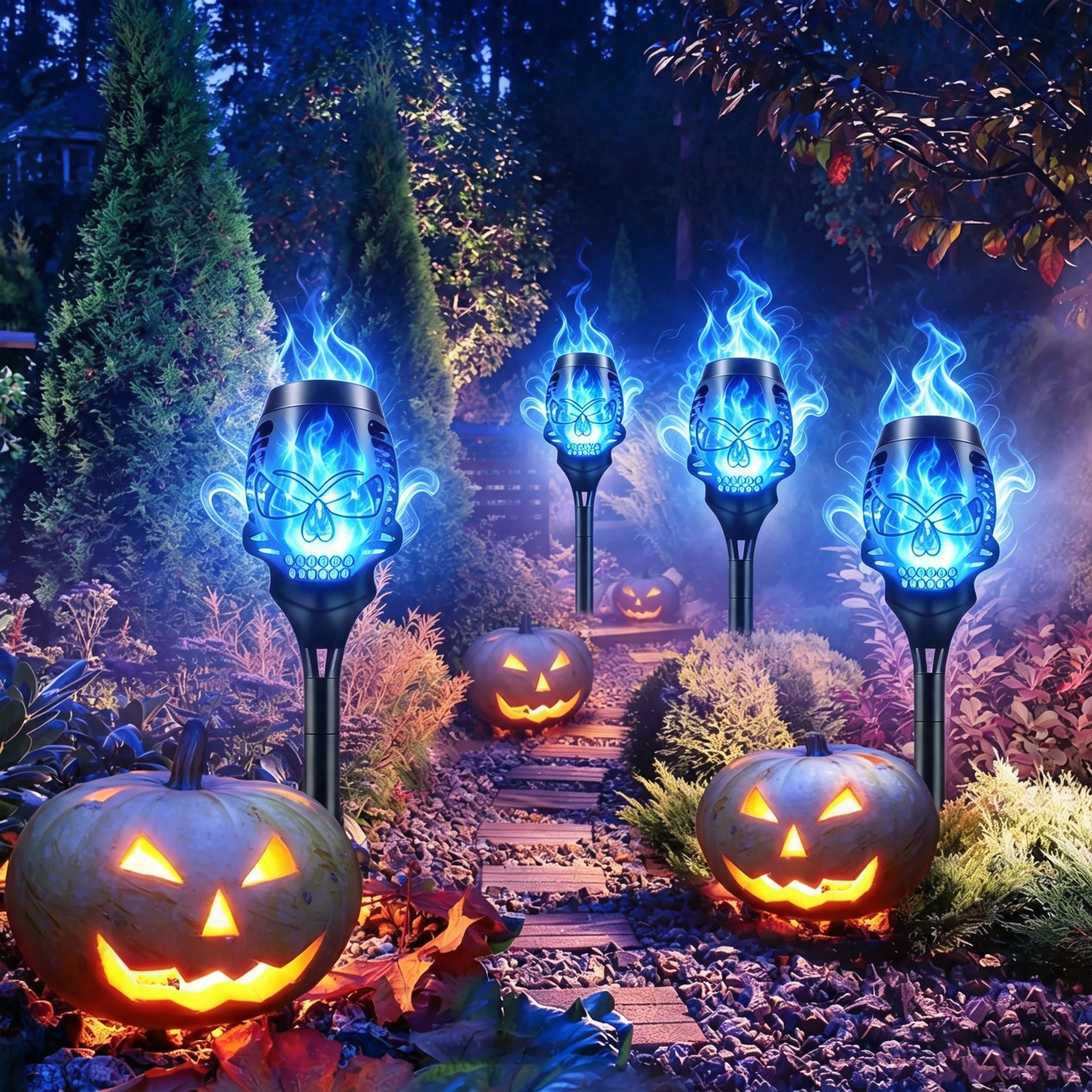🔥Halloween Solar Skull Flame Lights💀