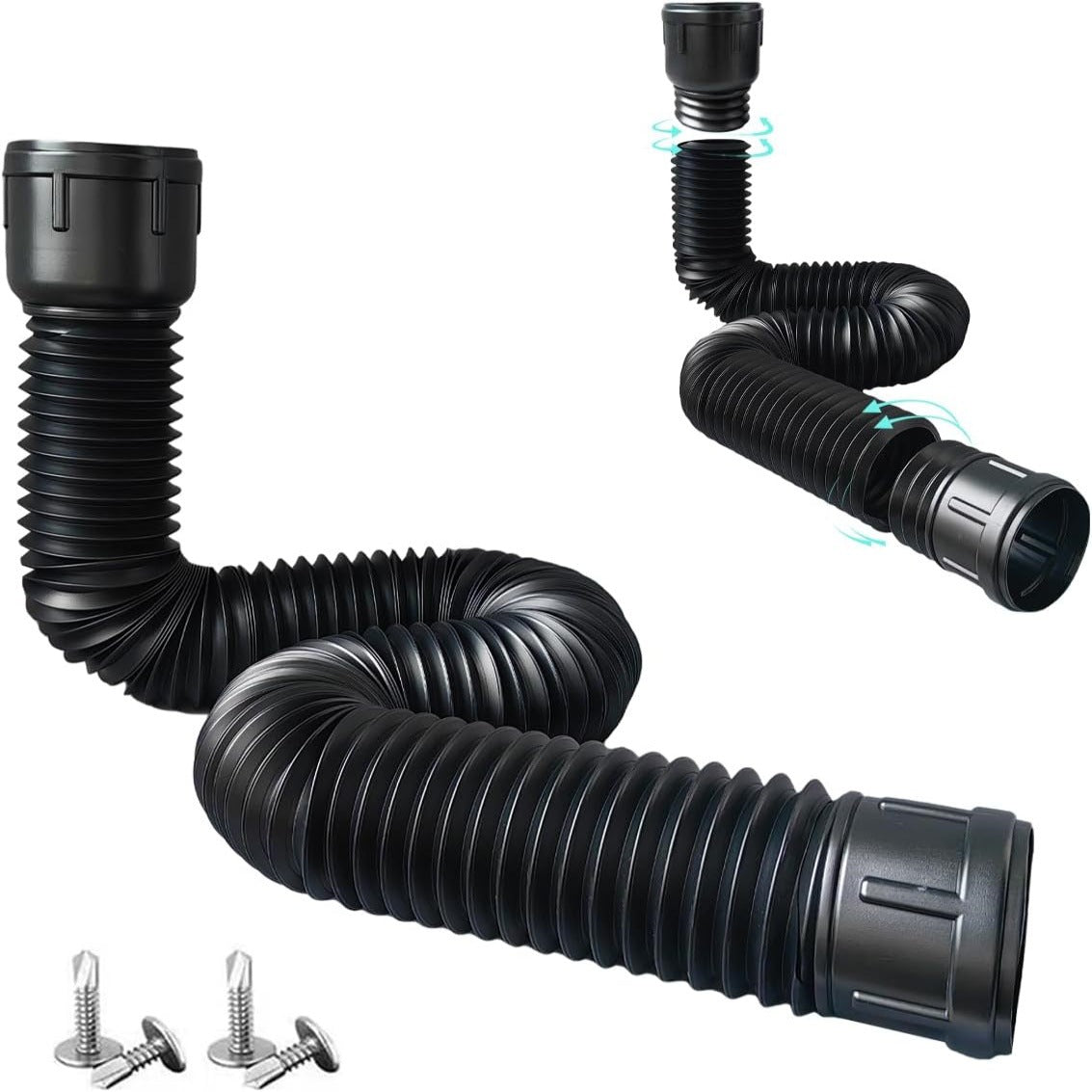 🌧️ Flexible Downspout Extension Kit – 22–63in Rainwater Drainage Pipe