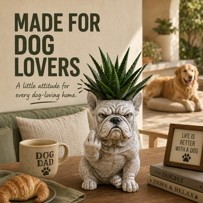 🐶Grumpy Dog Planter