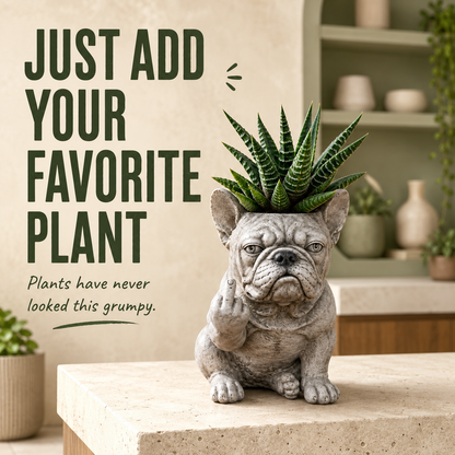 🐶Grumpy Dog Planter