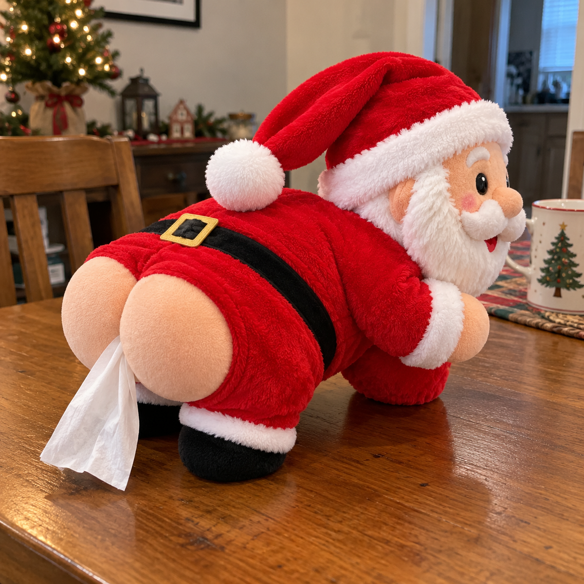 🎅2026 New Santa Claus Butt Tissue Box Holder Christmas Plush Toy