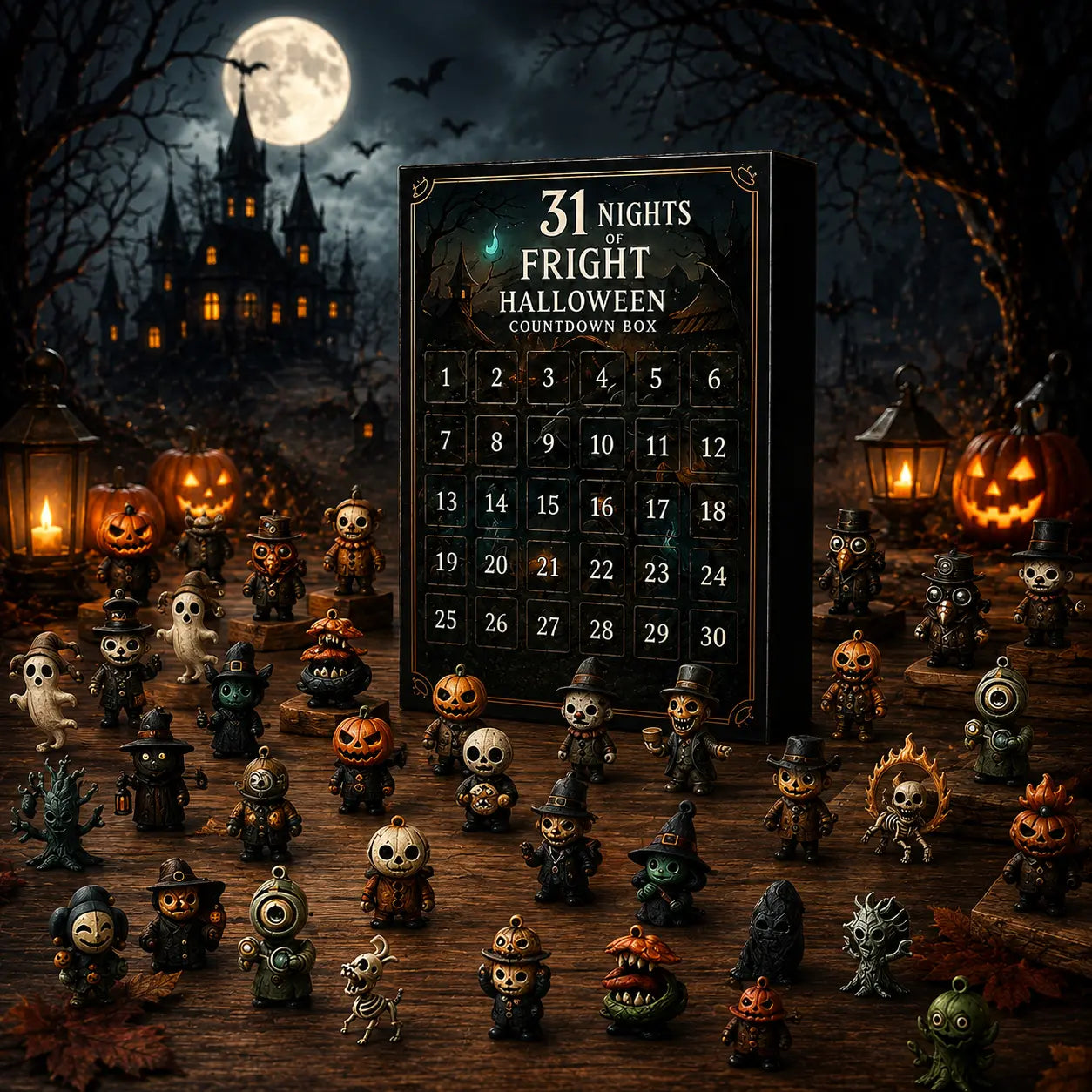 🎃 31-Day Halloween Countdown Mystery Box – 31 Spooky Surprises to Open Before Halloween