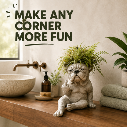 🐶Grumpy Dog Planter