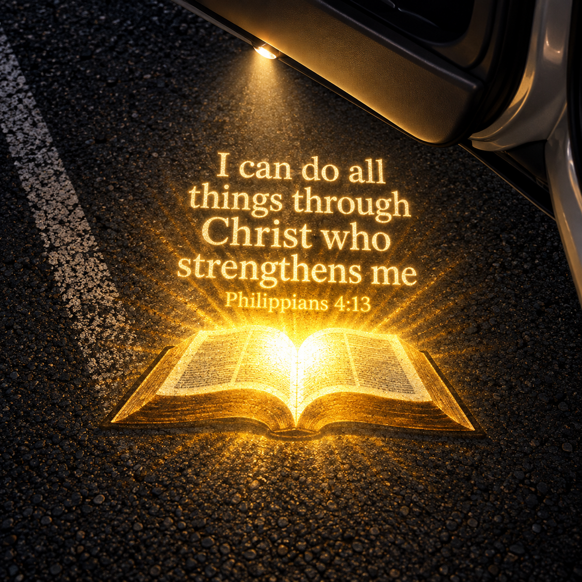 ✝️✨ Christian Car Door Projector Light – Illuminate Every Drive with Faith! 🚗🙏