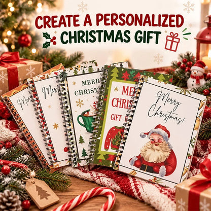 🔥 Christmas Gift Card Book – 12 Gift Card Pages & Personal Message Holder