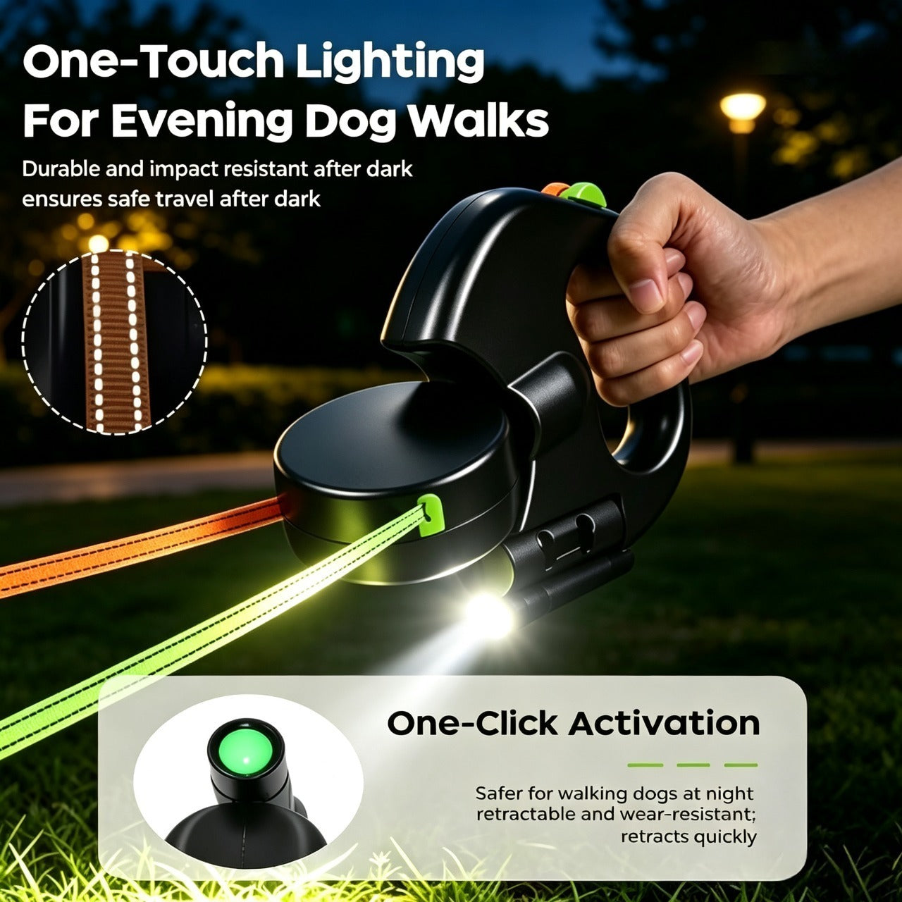 🐕 Dual Retractable Dog Leash – For 2 Dogs, Tangle-Free Walking Comfort 🐾