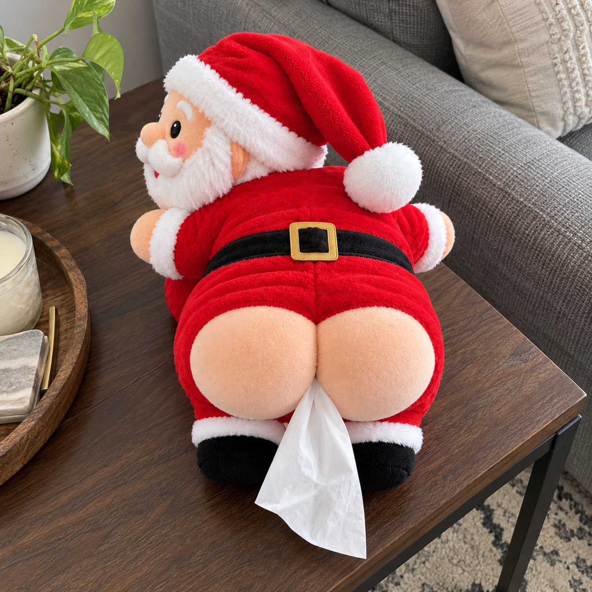 🎅2026 New Santa Claus Butt Tissue Box Holder Christmas Plush Toy