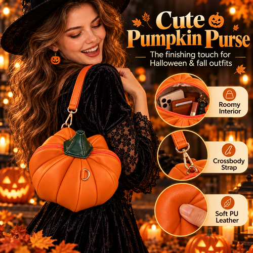 🎃 Pumpkin Crossbody Purse – Your Fall Outfit’s Finishing Touch