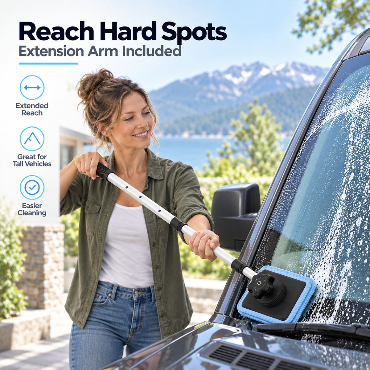 ✨Dual Magnetic Car Windshield Cleaner | Streak-Free Auto Glass Cleaning Kit