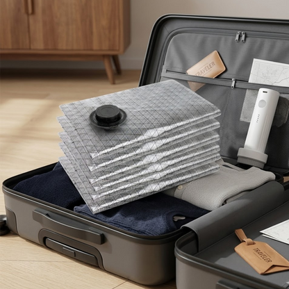 Vacuum Storage Bags Cordless Pump Travel Packing Set