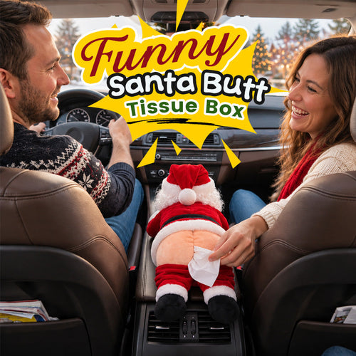 Funny Santa Butt Tissue Box Holder – Hilarious Christmas Decor & White Elephant Gag Gift