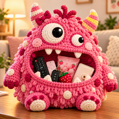 Clutter Munchers Hungry Monster DIY Crochet Storage Buddies 👾🧶