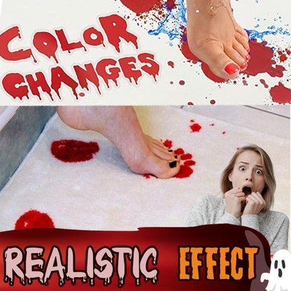 Water-Activated Bloody Bath Mat – Reusable Halloween Prank Rug