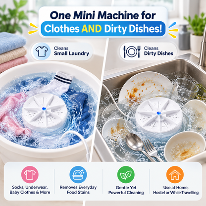 🌀 Portable Vortex Mini Washer – Turn Any Basin Into a Quick Wash Station