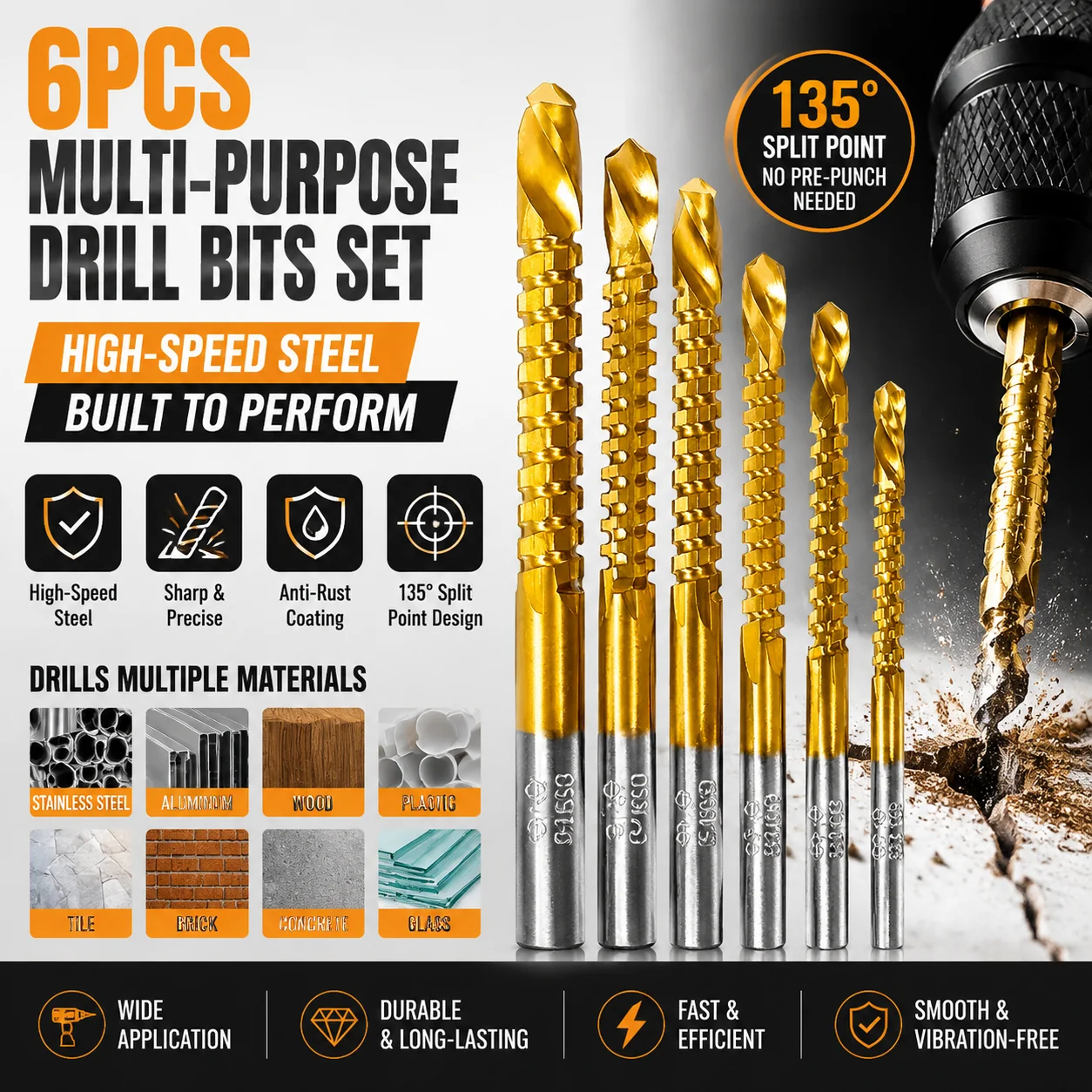 🔥Limited Time 50% Off✨6 Counts Metalworking Ldeal For Drilling