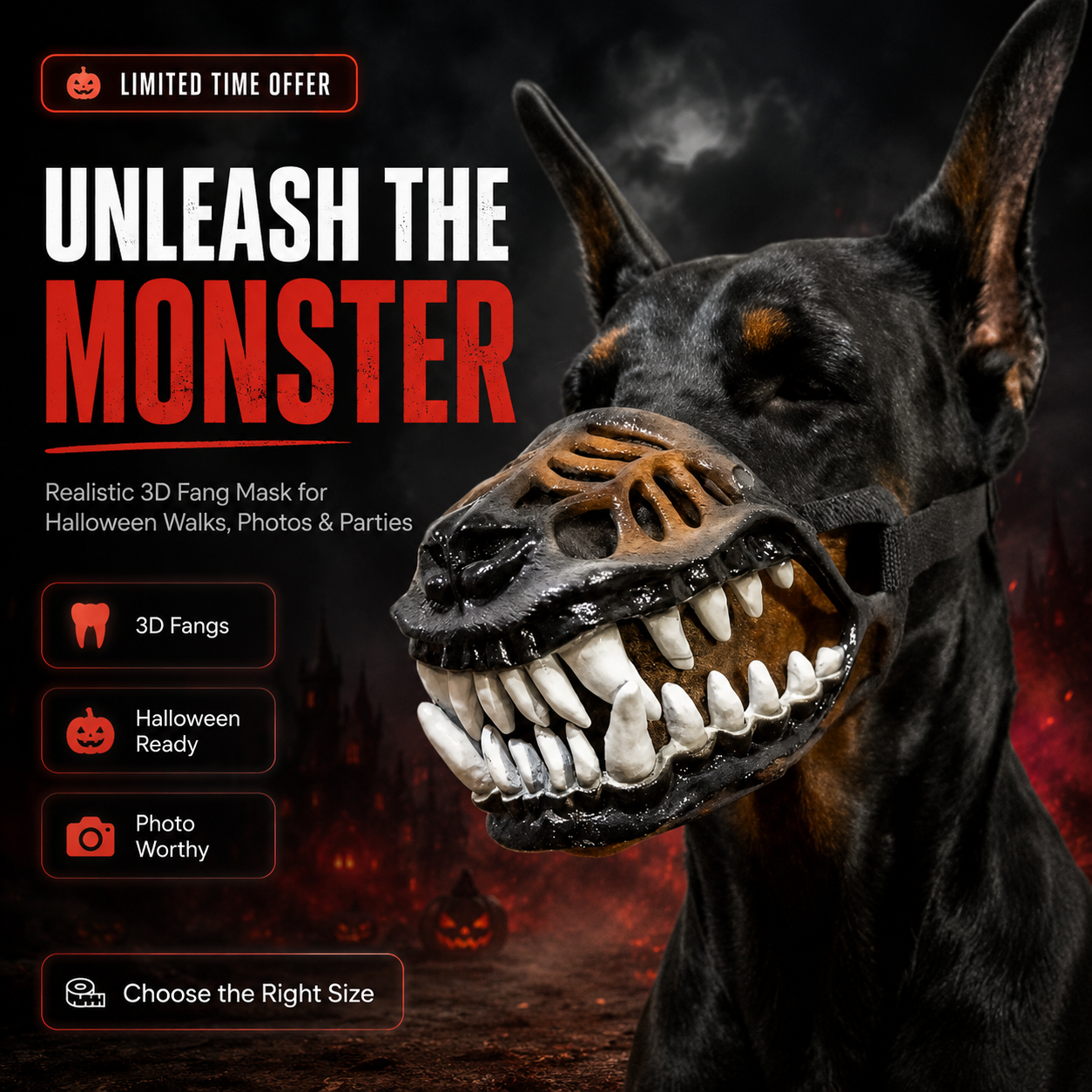 🎃 EARLY HALLOWEEN 49% OFF🔥🐶Hell Hound Monster Muzzle