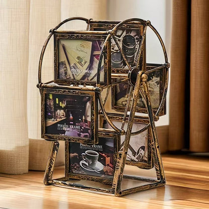 🎖️Rotating Ferris Wheel Photo Frame Vintage Home Family Display